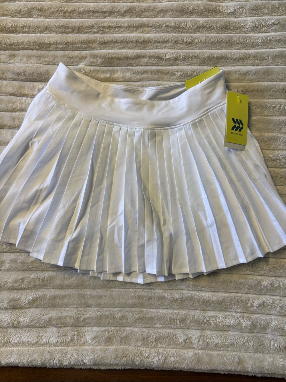 all in motion White Pleated Skater Tennis Skirt